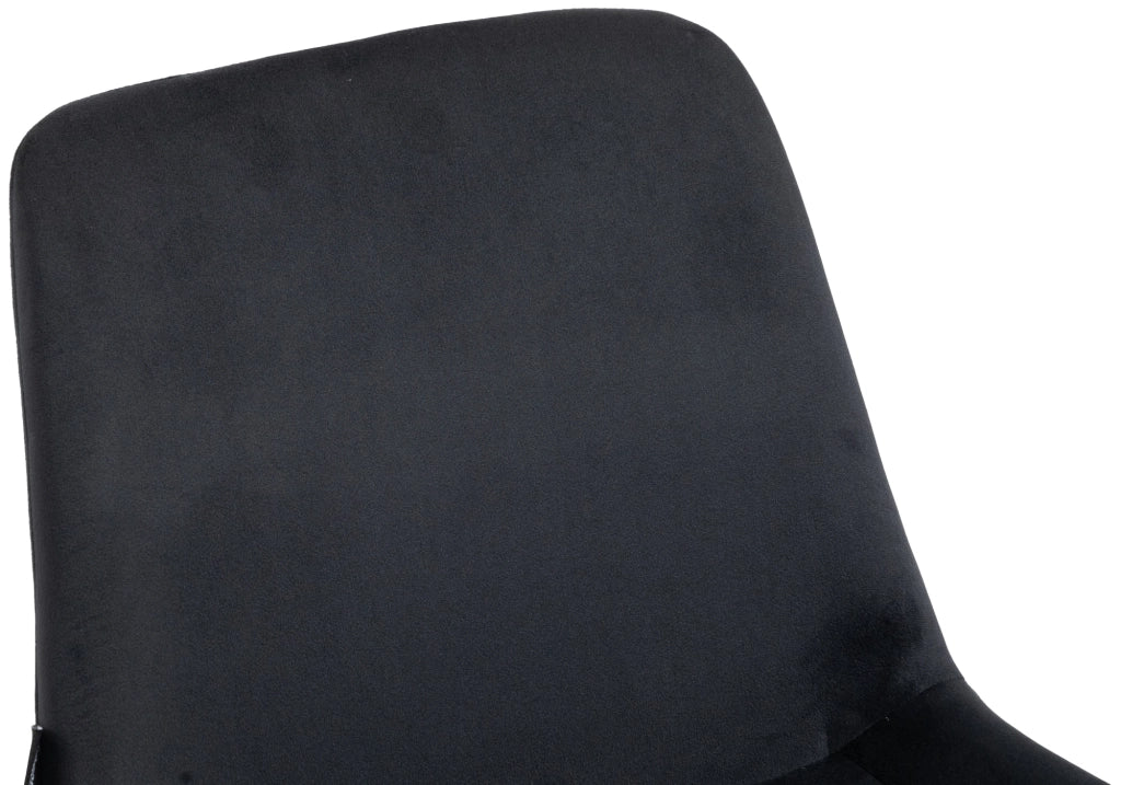 Set di 2 sedie da pranzo Victoria in velluto nero