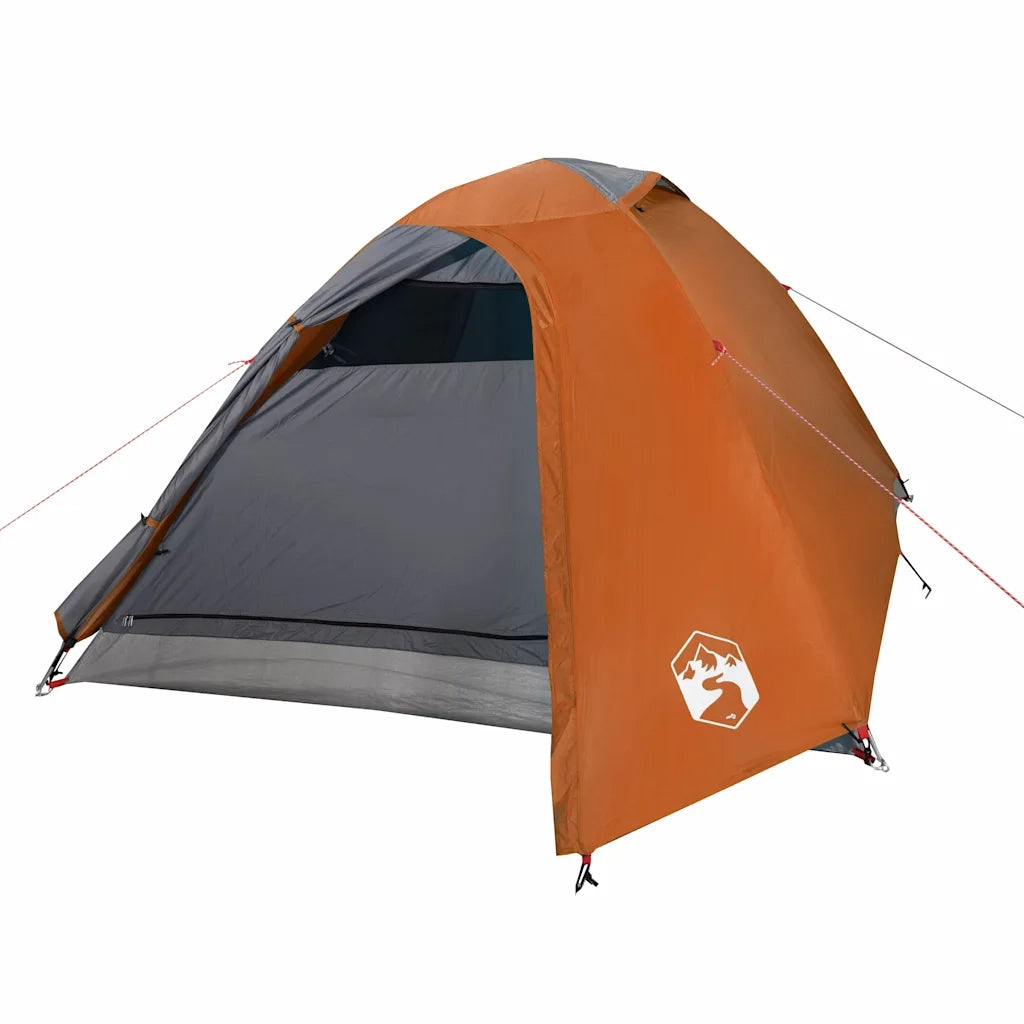 Tenda da Campeggio a Cupola 3 Persone Arancione Impermeabile 94333