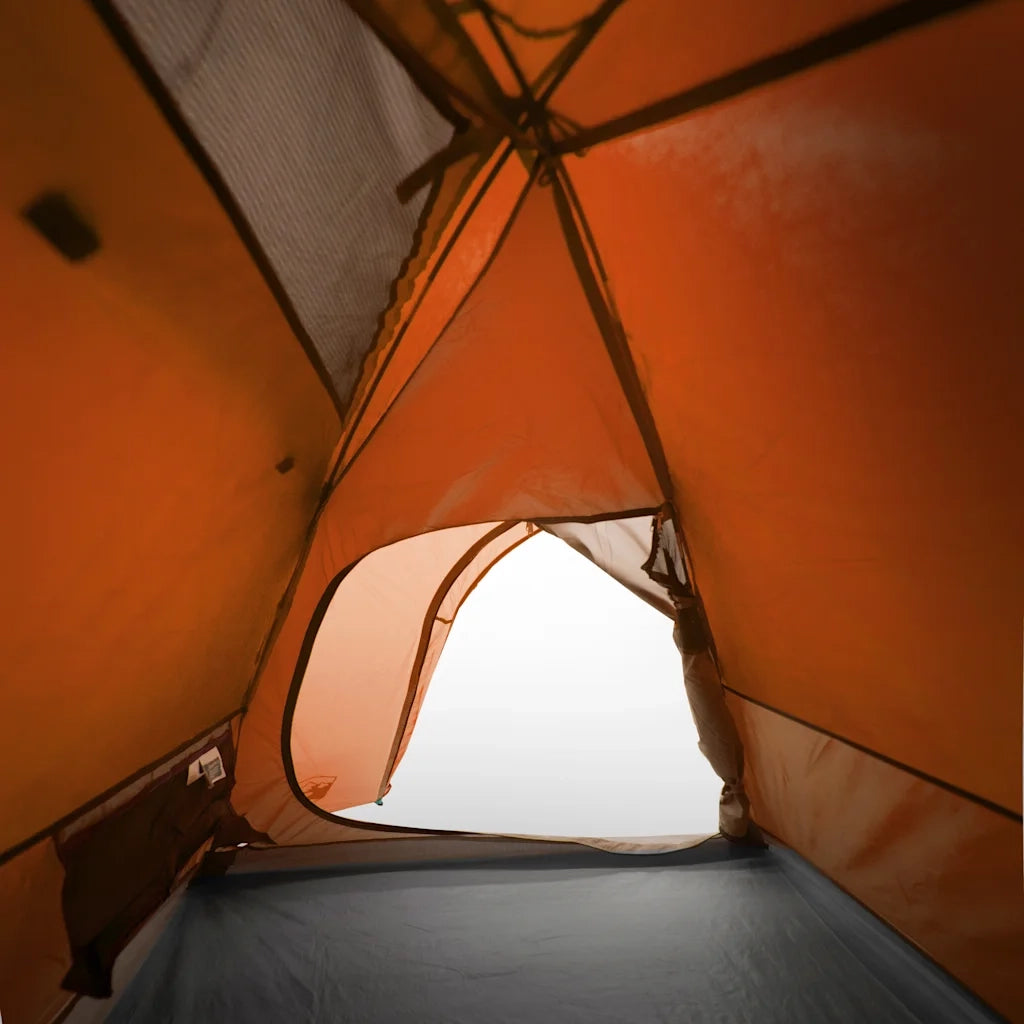 Tenda da Campeggio a Cupola 2 Persone Arancione Impermeabile 94329