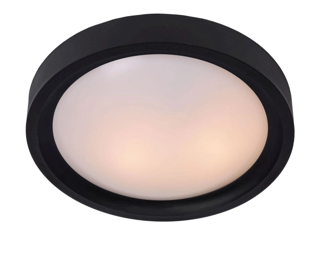 Plafoniera Lucide Lex Ø36cm 2xE27 40W IP20 bianco/nera