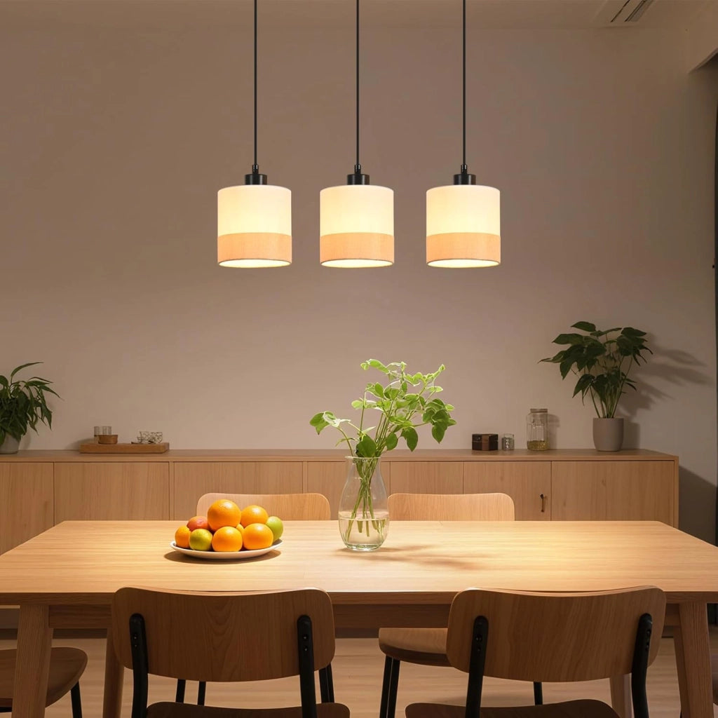 Lampada a sospensione ZMH E27 moderna bianca a 3 luci per soggiorno senza lampadina