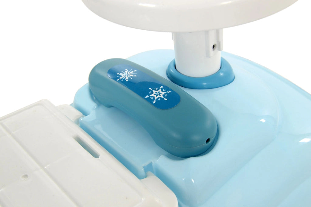 Macchina Cavalcabile per Bambini Volante Direzionabile Vano Contenitore e Telefono Disney Frozen Azzurro