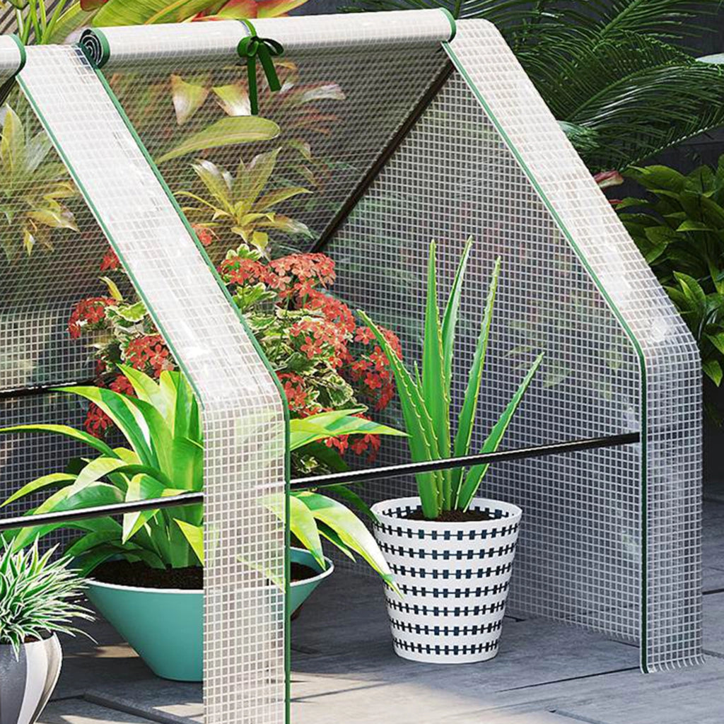 Serra da giardino tunnel ¨C zephmum ¨C bianco 180x90x90 cm
