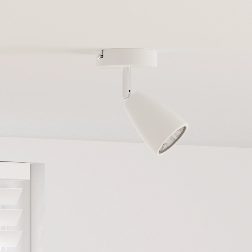 Faretto da soffitto 1 Via Regolabile Bianco GU10