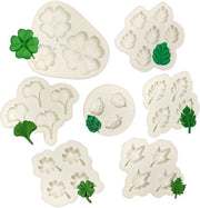 Forma di guscio di silicone - 7 foglie di forma di fondant - forma di torta - forma di caramella - forma di cioccolato - sicura alla temperatura - sicura per alimenti - forma per forno di silicone