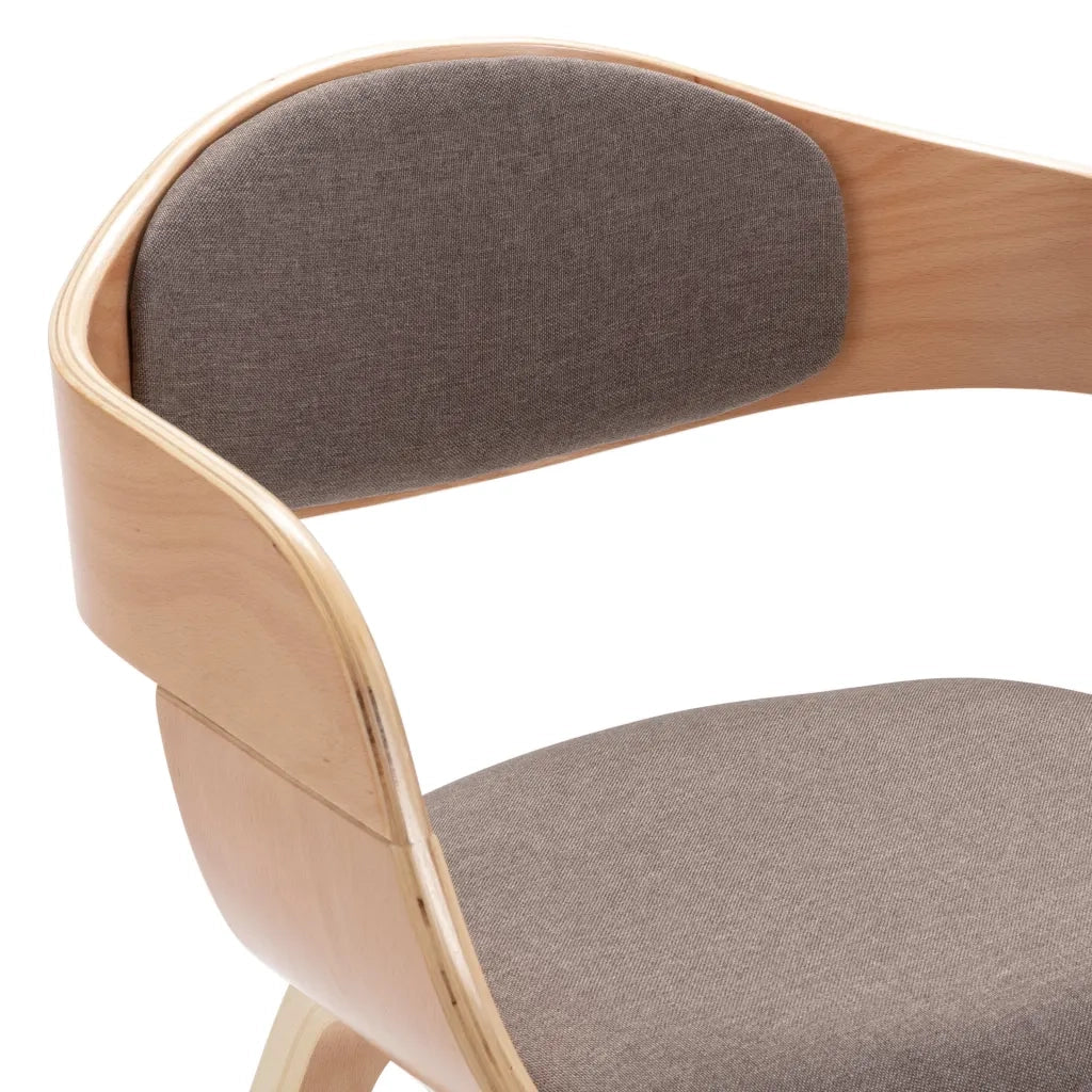Sedie da Pranzo 4 pz in Legno Piegato e Tessuto Grigio Talpa 3054822