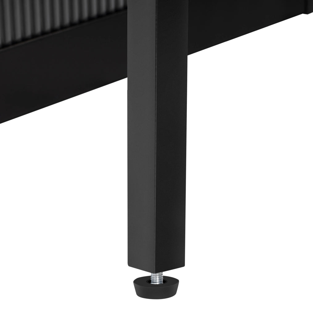 Tavolo da pranzo allungabile con isola cucina; LED; USB Type-C; bianco e nero