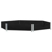 Fioriera/aiuola esagonale per piante fiori e patio/giardino 160 x 160 cm legno massello di pino nero 02_0039881