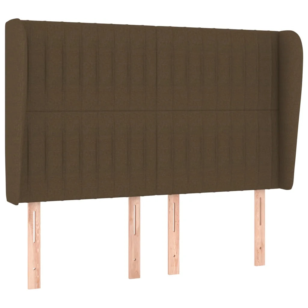 Testiera ad Orecchio-Testata con Orecchie MarroneScuro147 x 23 x 118/128cm inTessuto 211180