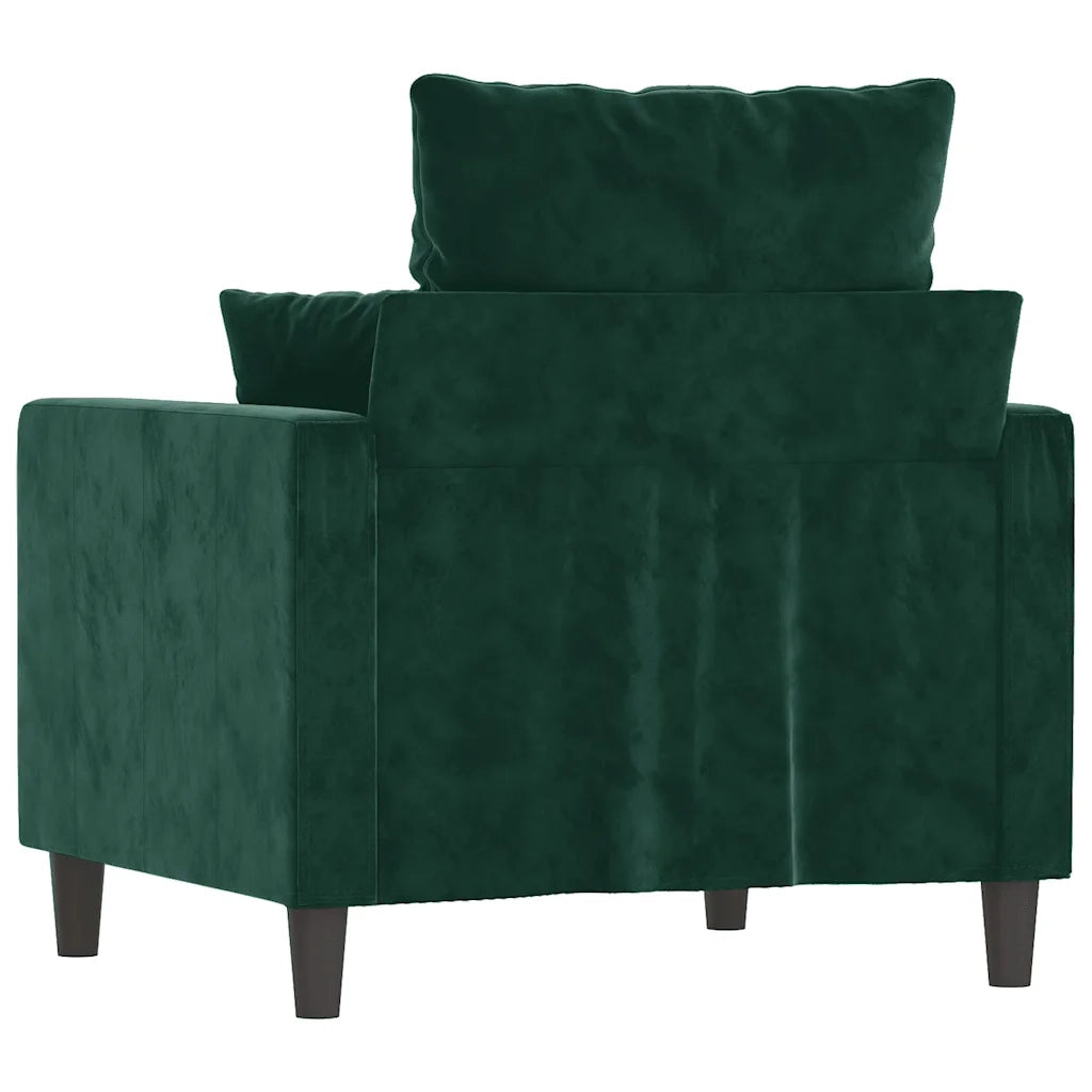 Divano Sedia-Poltrona Verde Scuro 60 cm Velluto 250628