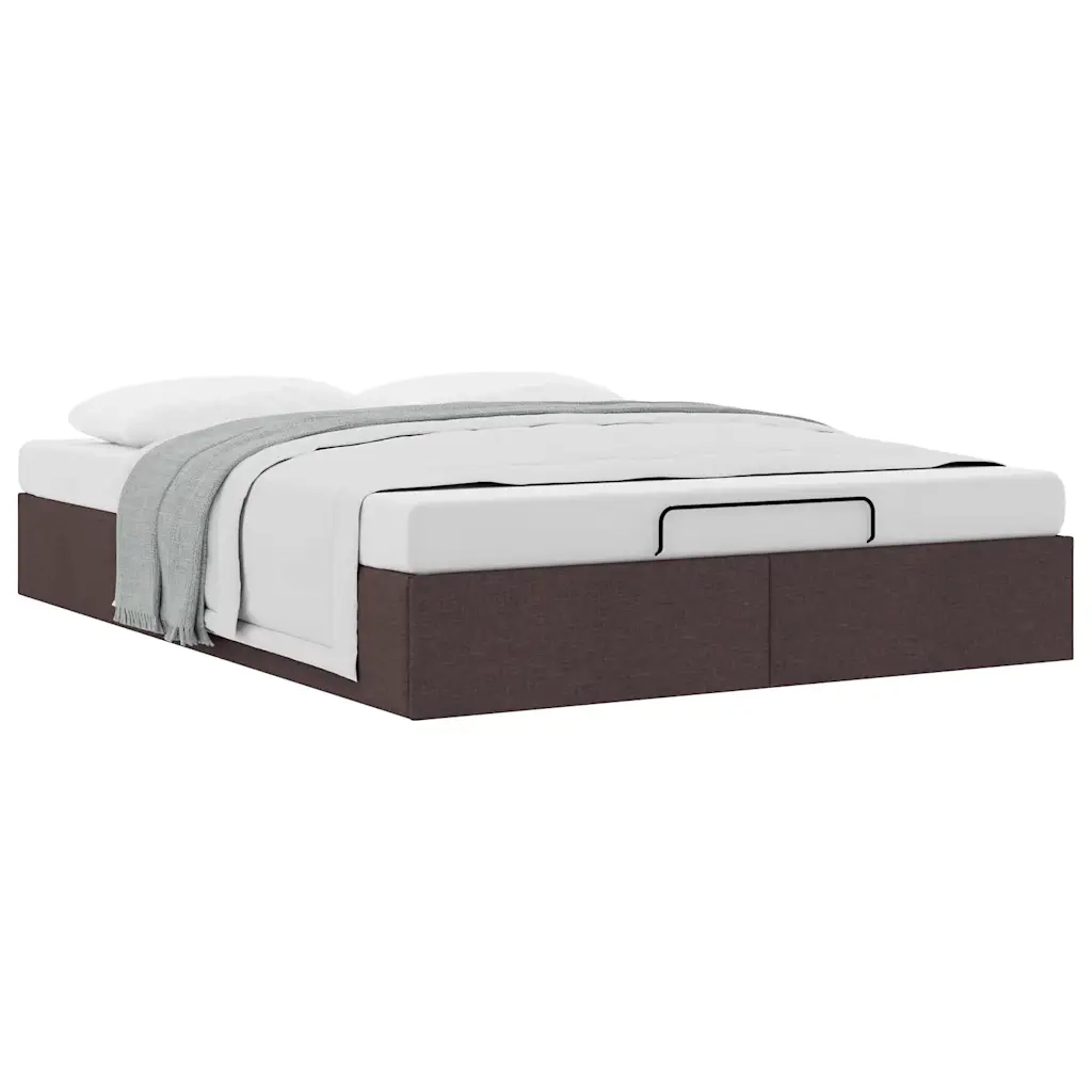 vidaXL Struttura Letto Pouf senza Materasso 140x190 cm in Tessuto