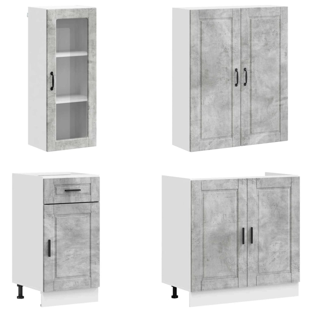 Unità Cucina PORTO 8 pcs Grigio Cemento Legno ingegnerizzato 3438424