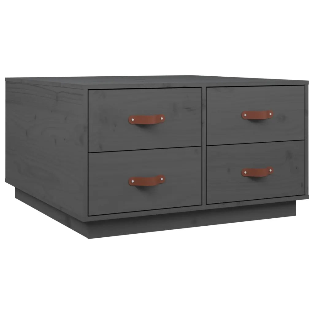 Tavolino da salotto | Tavolino da caff¨¨ | Tavolino da Soggiorno Grigio 80x80x45 cm Legno Massello di Pino