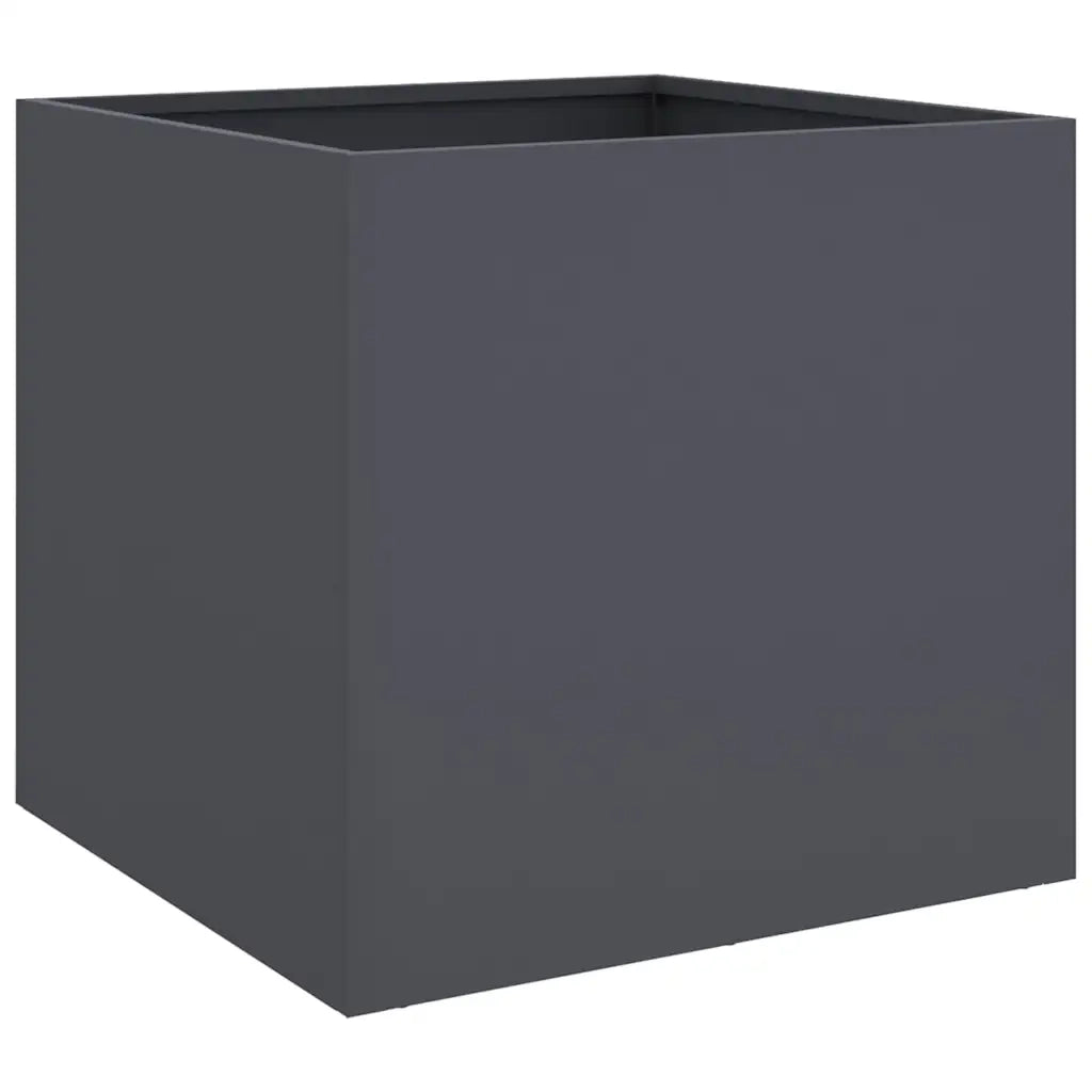 Fioriera | Cassetta per fiori | Vaso Antracite 42x40x39 cm in Acciaio