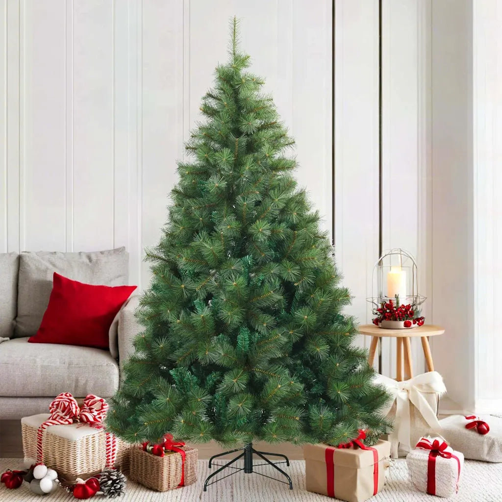Albero di Natale | Decorazioni natalizie Artificiale con Rami Pieghevoli Verde 180 cm