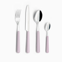 Servizio Set di Posate 24 pezzi in Acciaio Inox Eme Brio Rosa 64