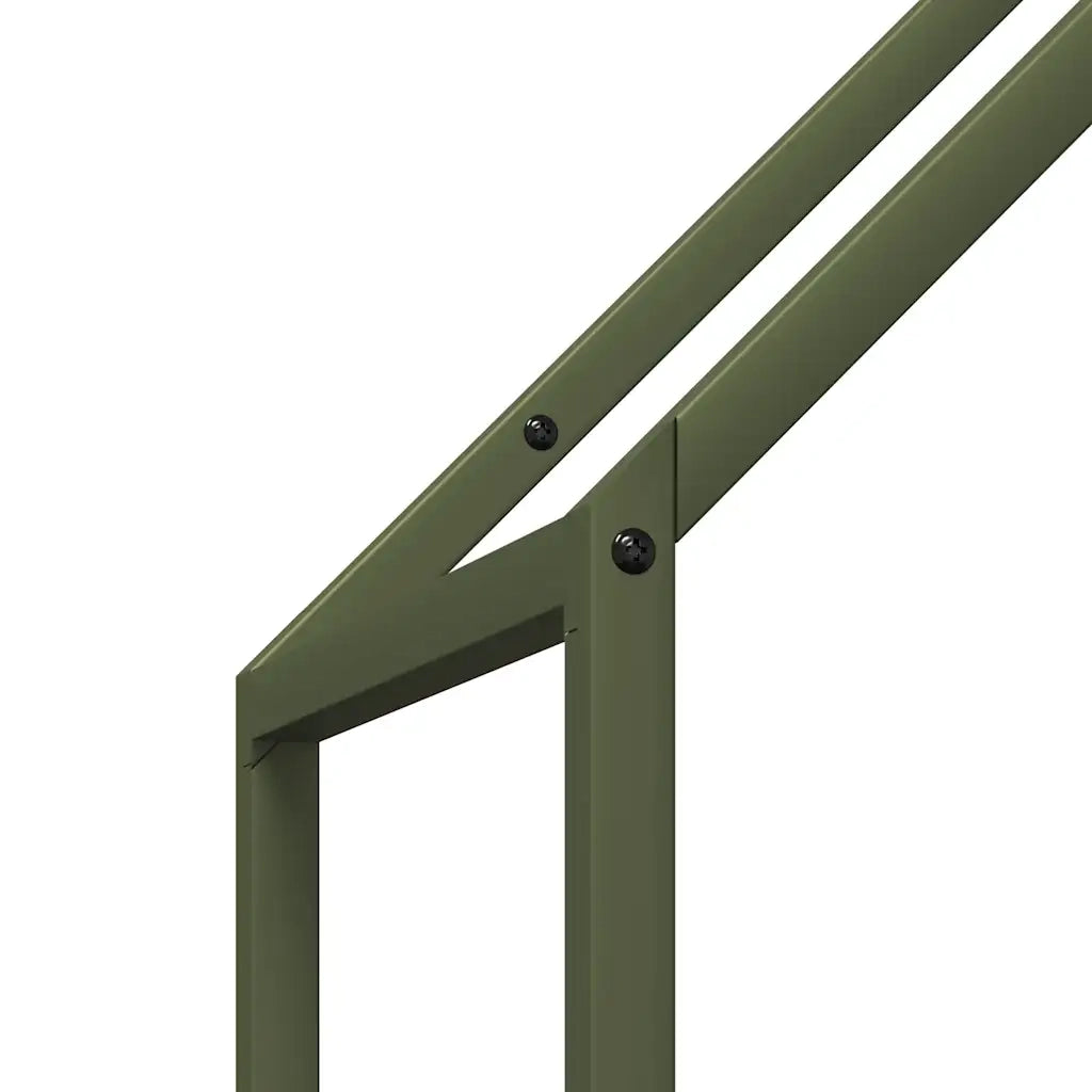 vidaXL Rastrelliera per Legna da Ardere Verde Oliva 40x25x120 cm
