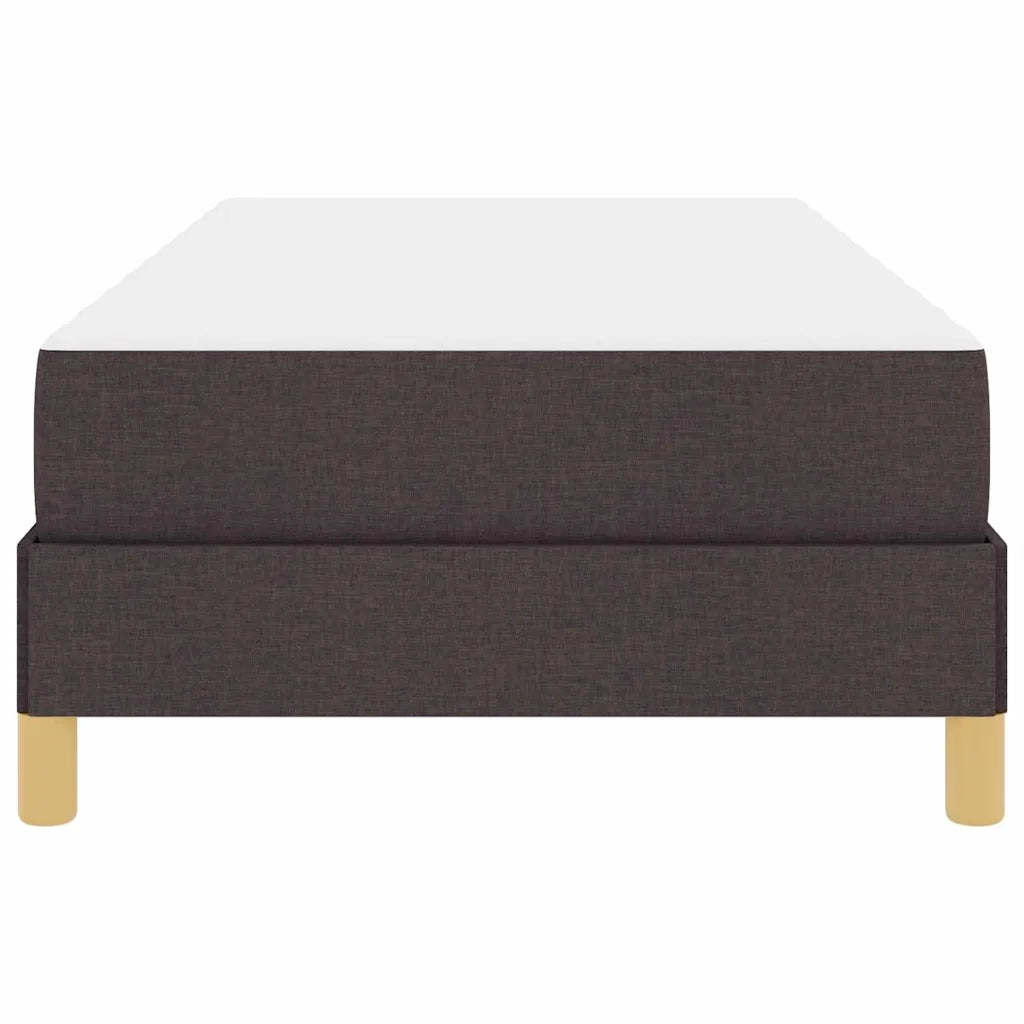 Letto a molle con materasso Marrone Scuro 80 x 200 cm Tessuto