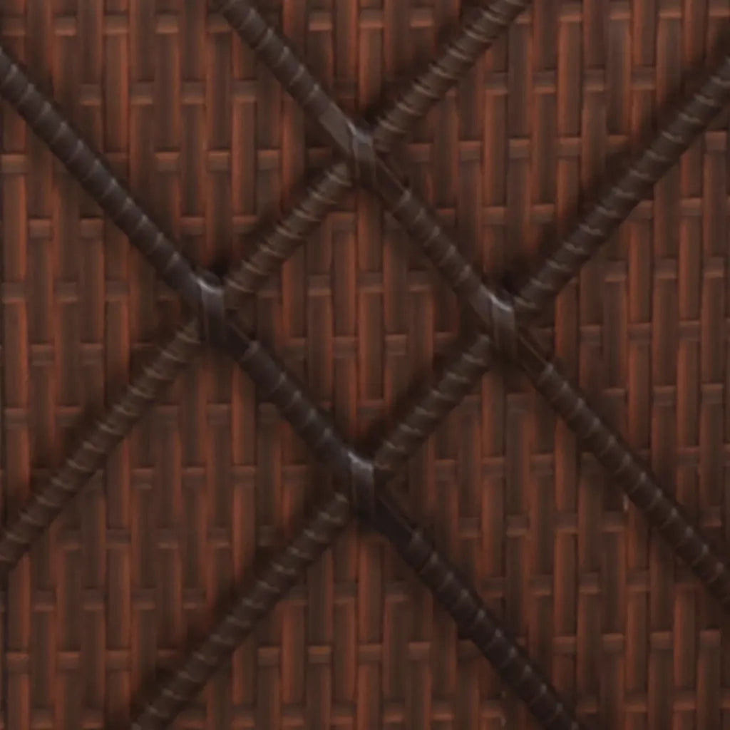 Lettino Prendisole Reclinabile con Cuscini Polyrattan Marrone 317239