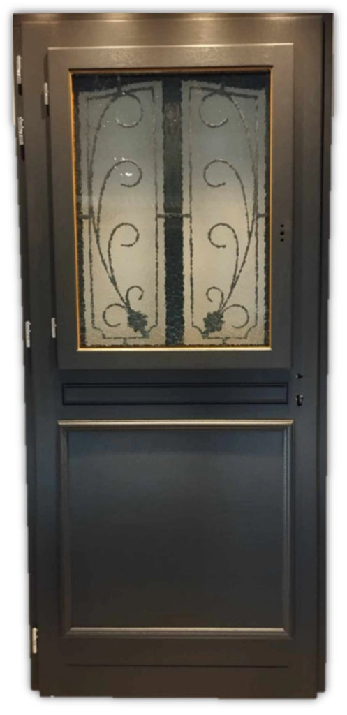 Porta d'ingresso Modello Mathilde RAL7016 Dimensioni 215 X90 Spinta a sinistra (dimensioni della tabella) senza maniglia