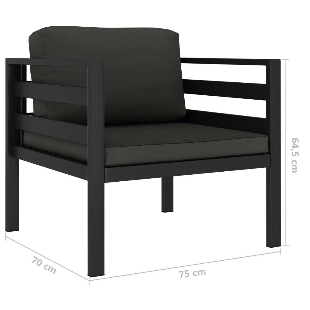 Set divano 5 pezzi con cuscini in alluminio antracite 02_0013554