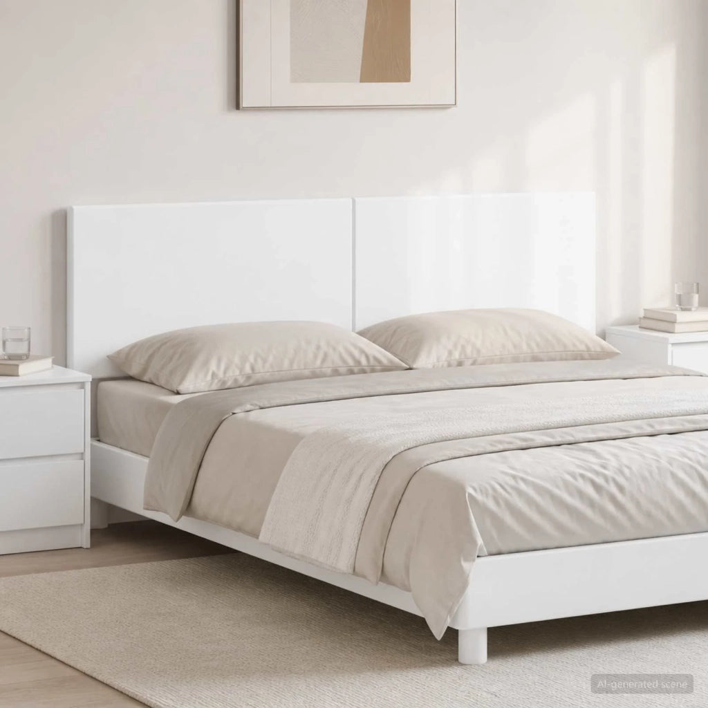 Testiera da Muro BREDA Bianco Legno ingegnerizzato 897595