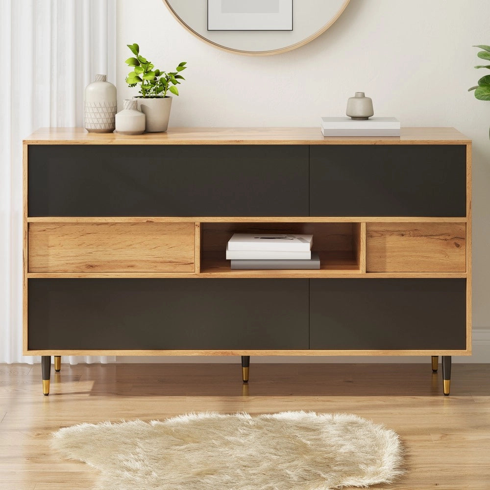 Consolle multiuso con cassetti ¨C Minimal ¨C nero legno truciolato salvaspazio