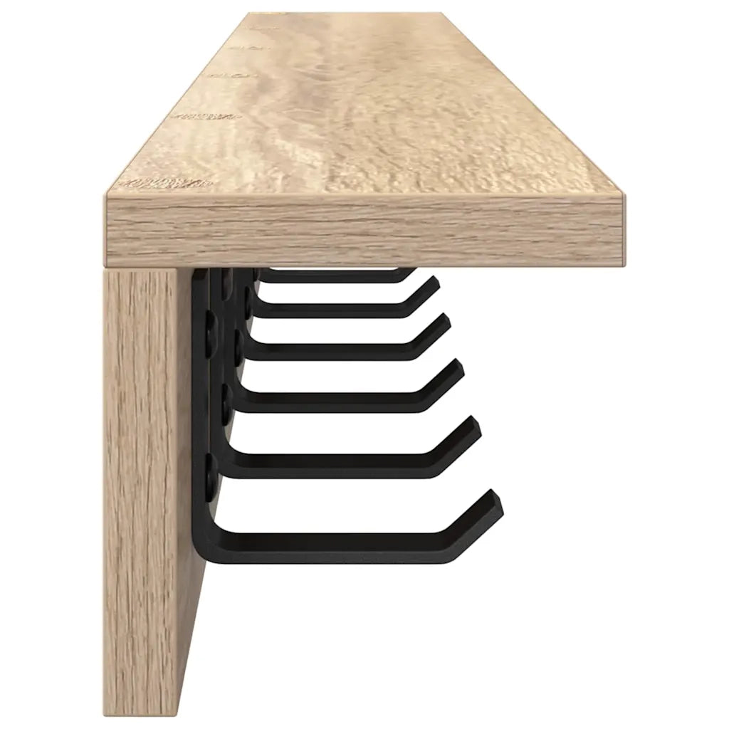 Appendiabiti a muro Rovere Sonoma 100 x 10,5 x 10,5 cm 874373