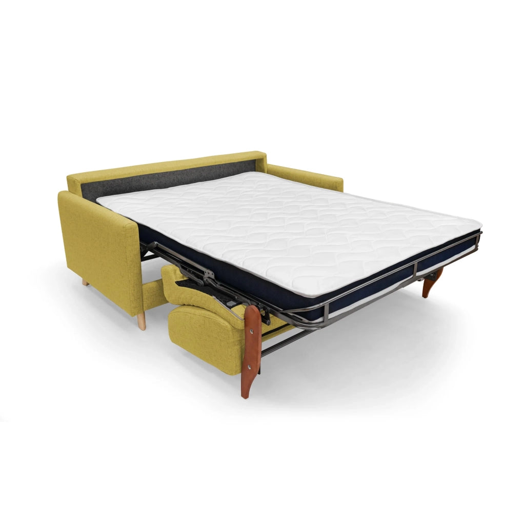 Edgar Divano letto matrimoniale in tessuto felis impermeabile T03 200 cm (mat. 160x197) giallo