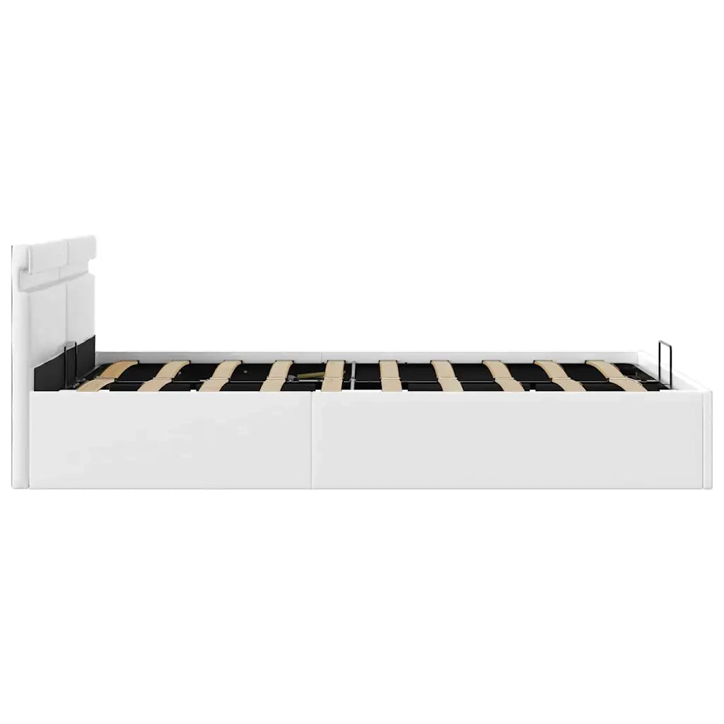 Giroletto Contenitore Idraulico LED Bianco Similpelle 120x200cm