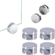 Set di supporti per specchi da 4 pezzi, verniciati, tensoori per vetro, vetro acrilico, foto e specchi