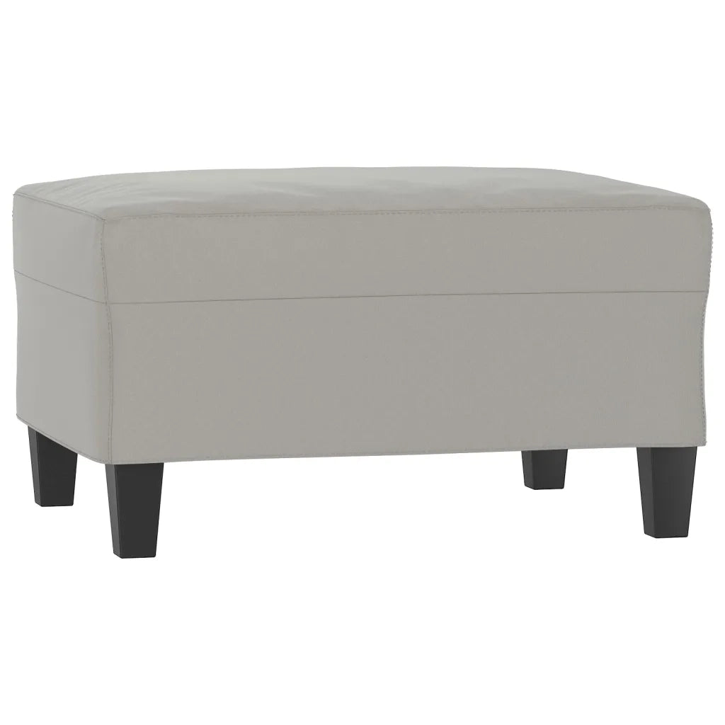 Poggiapiedi Grigio Chiaro 70x55x41 cm in Tessuto Microfibra cod mxl 64167