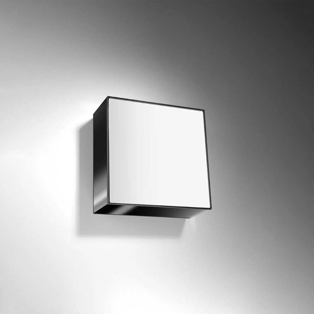 Plafoniera quadrata nera 25 cm Anubis Pure Lume E27