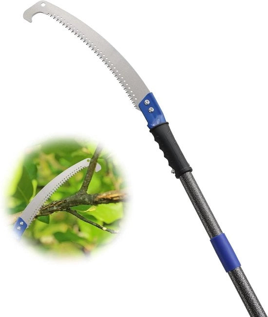 Snoeizaag per Giardinaggio Blu | Snoeizanghi per Alberi | Foglia Curva | Portata Lunga 10FT | Trimmer per Giardini - Patio - Rami