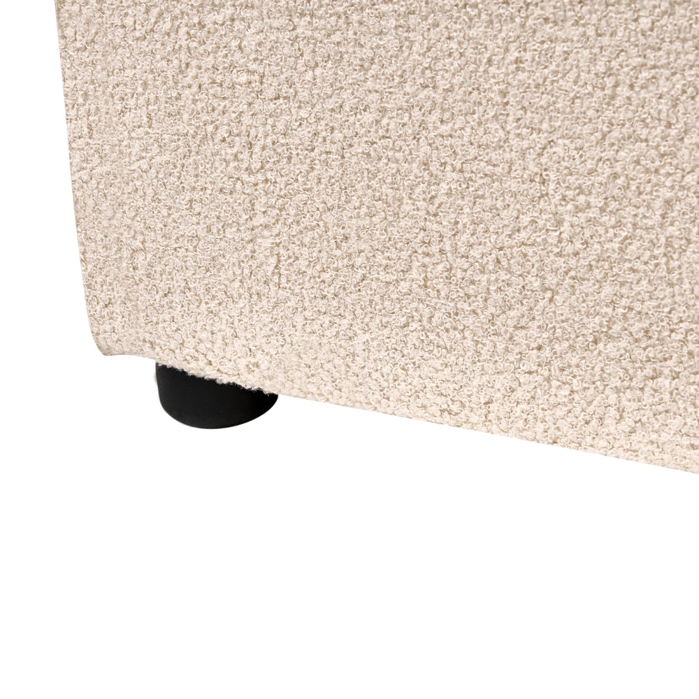 Letto matrimoniale ad acqua in velluto bianco sporco 160 x 200 cm stile classico minimalista