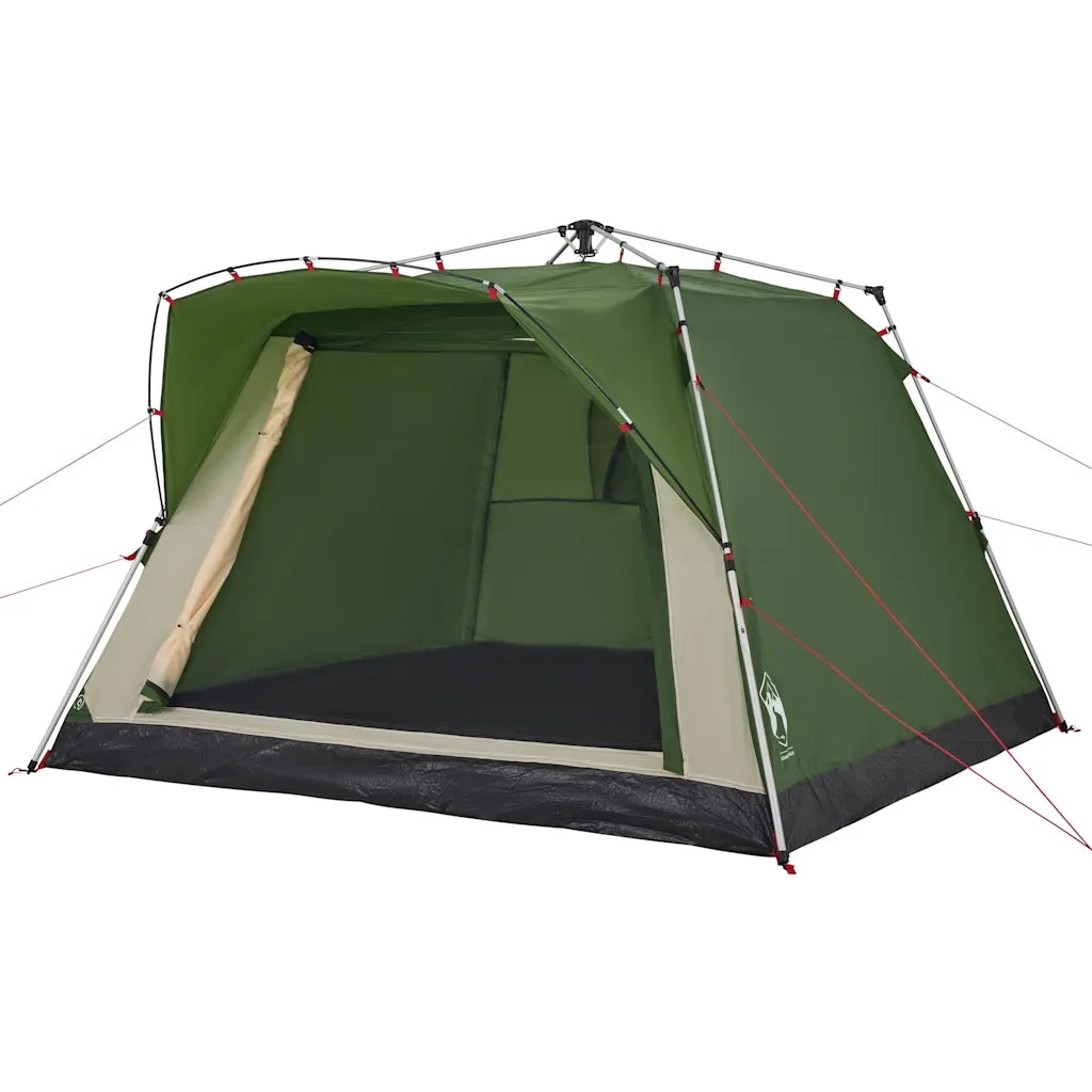 Tenda da Campeggio Cabina 4 Persone Verde a Rilascio Rapido 4004219