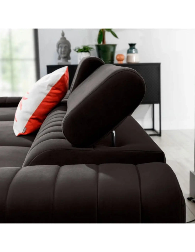 Divano ad angolo sinistro Grigio scuro convertibile 3 posti JAYSON design contemporaneo