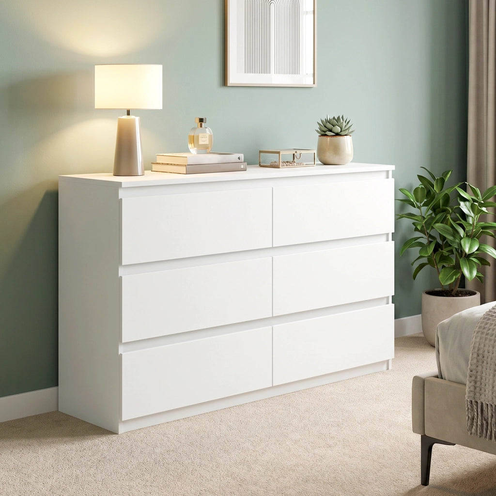 Cassettiera 3 Cassetti ¨C Xylo ¨C Bianco Moderno Camera Letto Soggiorno Mobile Contenitore Legno