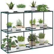 Scaffale per Piante 3 Livelli ¨C Zephmum ¨C Verde 143x48x100 cm