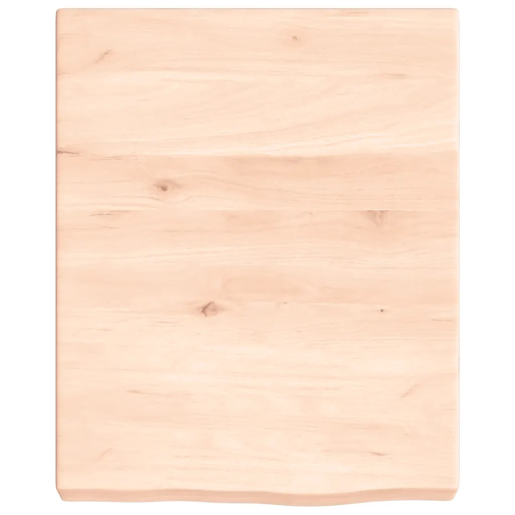 Piano Bagno 40x50x(2-6) cm in Legno Massello Non Trattato