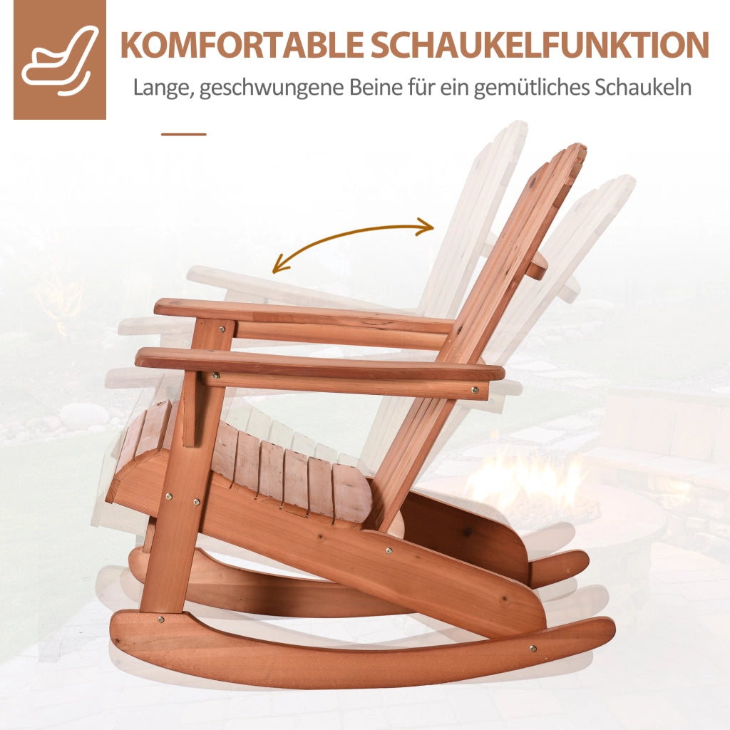 Poltrona a dondolo da giardino ¨C zephmum ¨C 77x94x97 cm