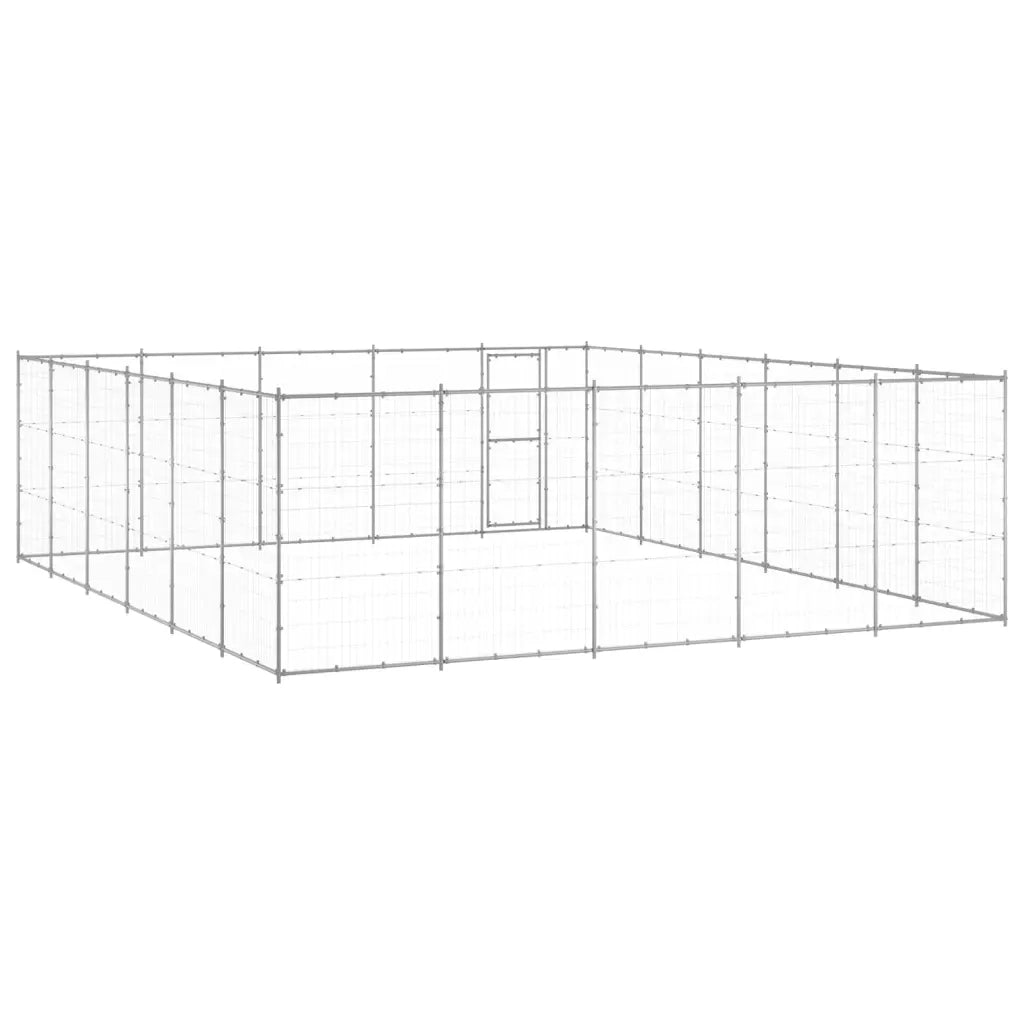 Gabbia per Cani da Esterno in Acciaio Zincato 36,3 m² 3082329