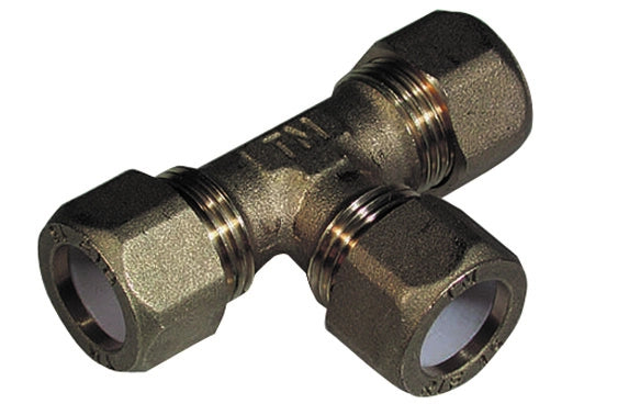 TEE CON TRE DADI PER RAME CON OGIVA TEFLON TIEMME- 3/4 x 22- TIEMM- pezzi 1