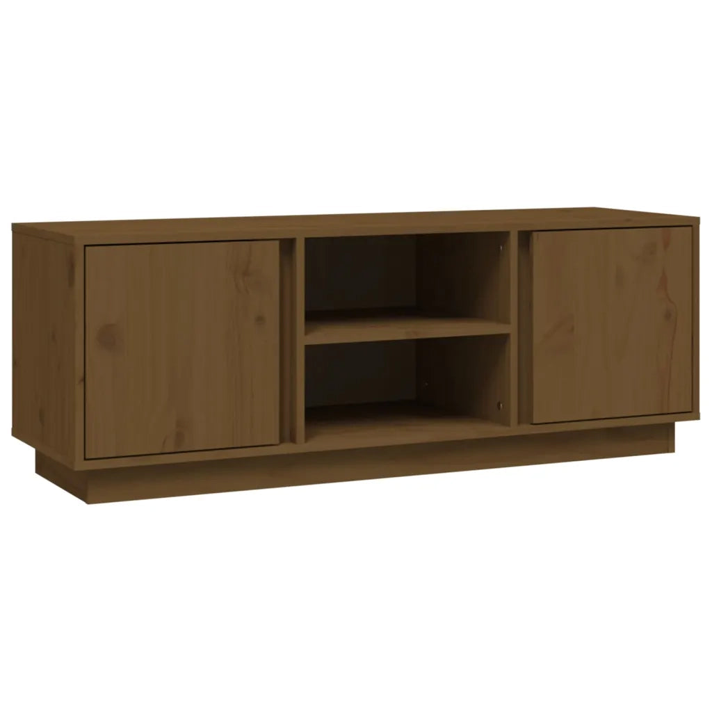 Mobile Porta TV Miele 110x35x40,5 cm in Legno Massello di Pino cod mxl 26423
