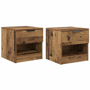 Armadietto per letto 2 pz Legno vecchio 40 x 39 x 40cm CFW8734387