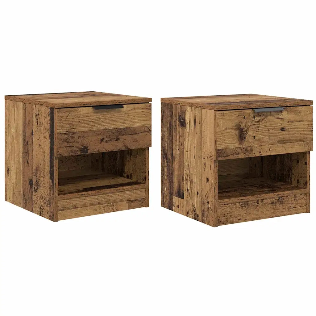 Armadietto per letto 2 pz Legno vecchio 40 x 39 x 40cm CFW8734387