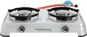 Cucina da Campeggio 2-Luci con Gas 36 W, 2 Piastra Cottura Senza Trappola Regolabile