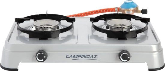 Cucina da Campeggio 2-Luci con Gas 36 W, 2 Piastra Cottura Senza Trappola Regolabile