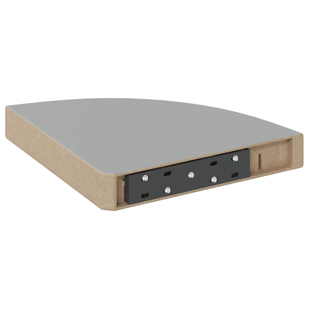 Scaffali Angolari a Parete 2 pz Grigi 25x25x3,8 cm in MDF 323902