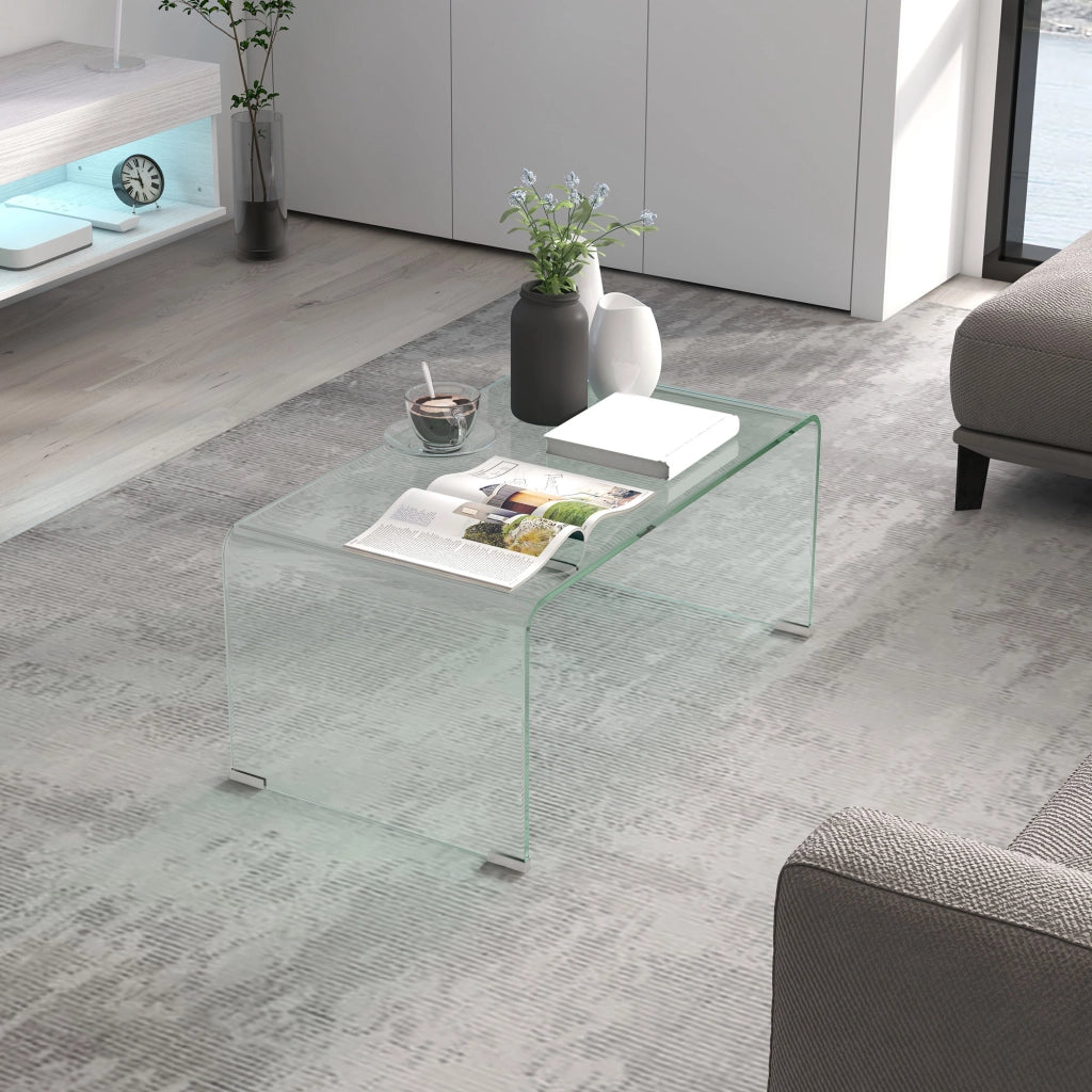 Tavolino da caff¨¨ ¨C Zephmum ¨C Vetro trasparente 80x45x35